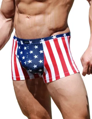 Men's American Flag Square Cut Swimsuit
