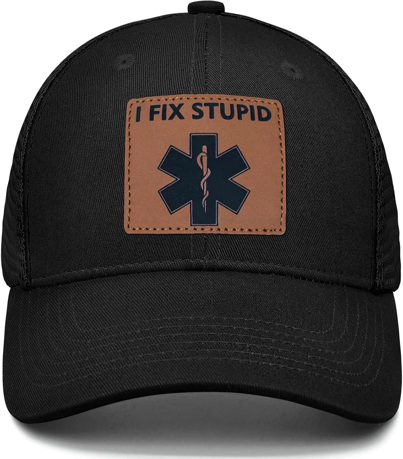 Men's Baseball Hat Patterned Leather Trucker Cap, Birthday for Dad Husband Grandpa Boyfriend