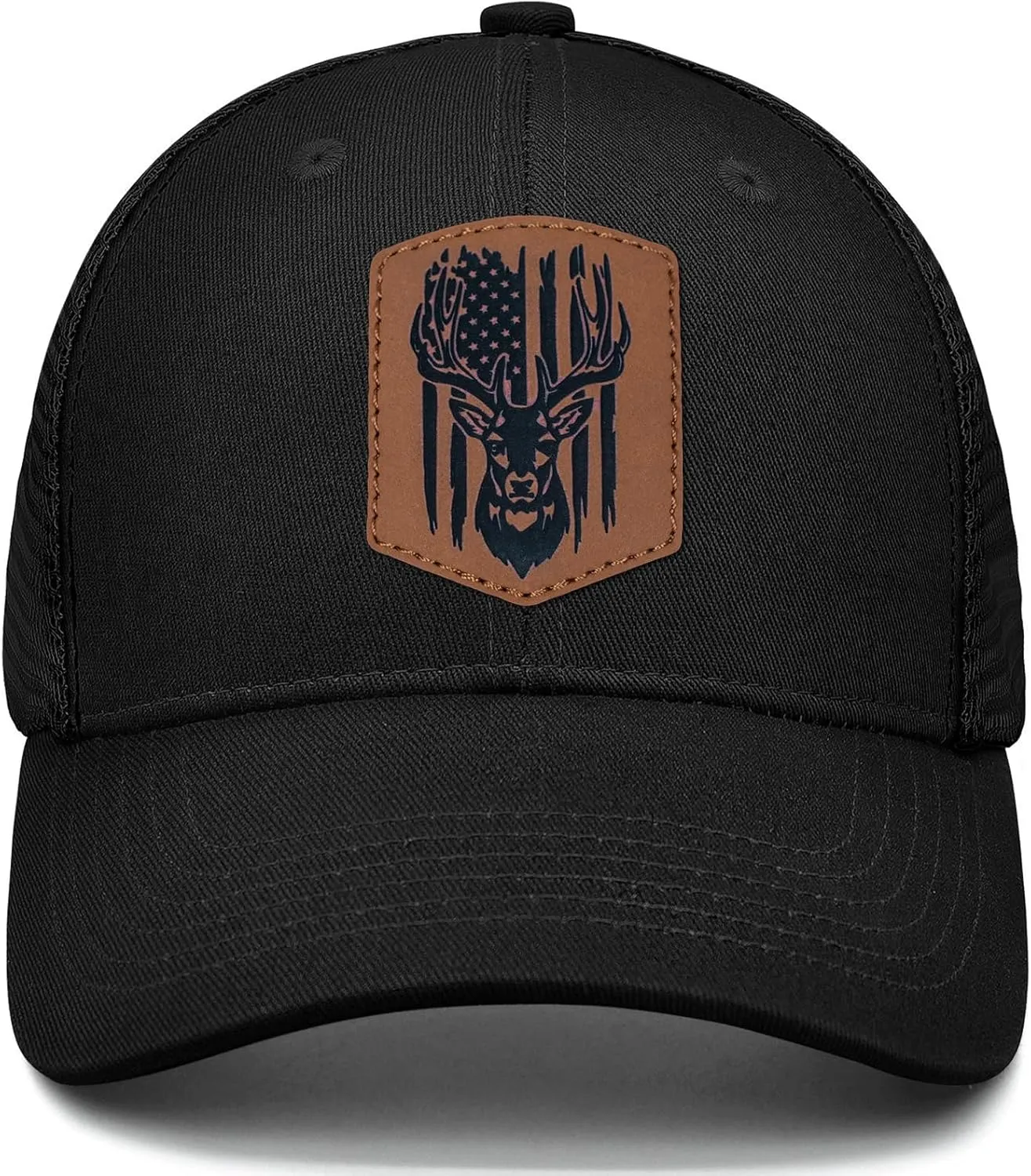 Men's Baseball Hat Patterned Leather Trucker Cap, Birthday for Dad Husband Grandpa Boyfriend