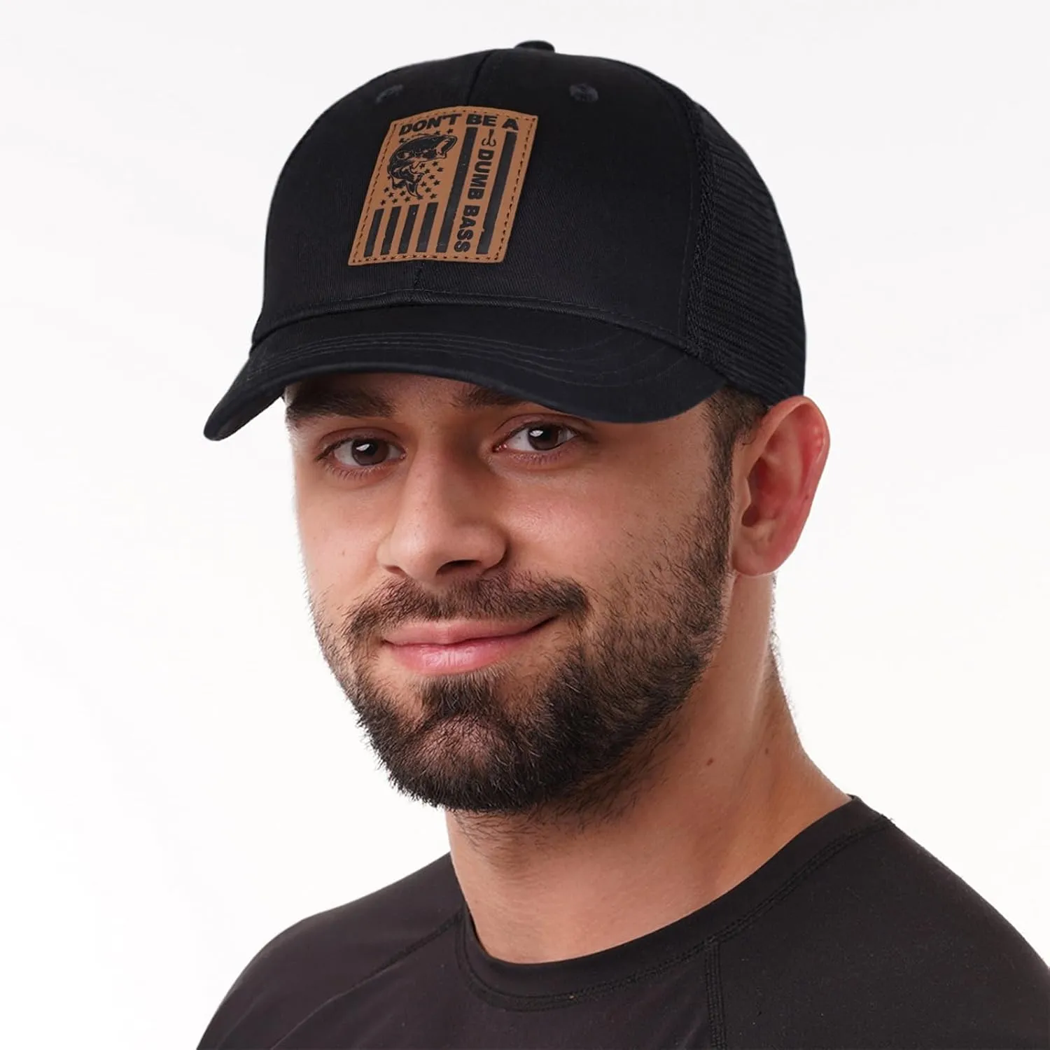 Men's Baseball Hat Patterned Leather Trucker Cap, Birthday for Dad Husband Grandpa Boyfriend