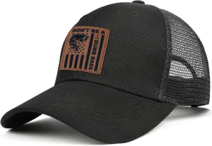 Men's Baseball Hat Patterned Leather Trucker Cap, Birthday for Dad Husband Grandpa Boyfriend
