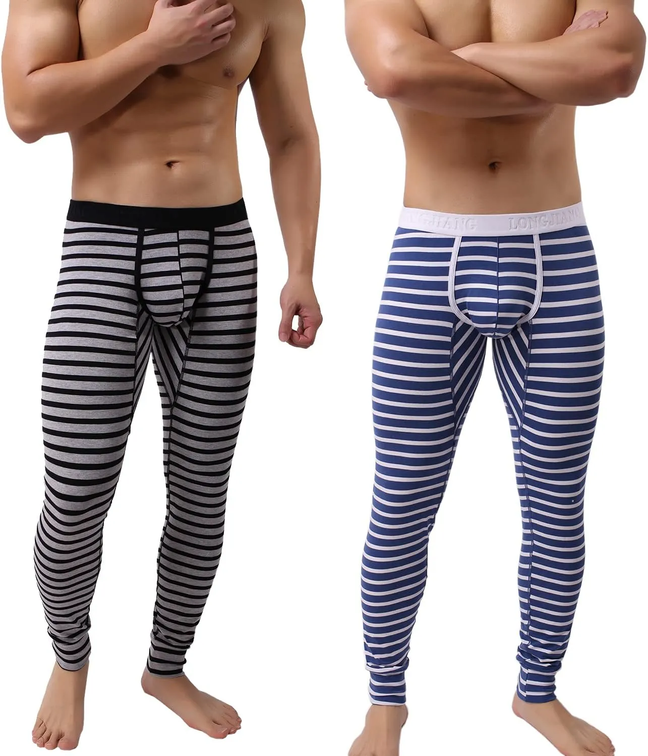 Men’s Cotton Pouch Underwear Long Johns Thermal Pants Bottoms Leggings