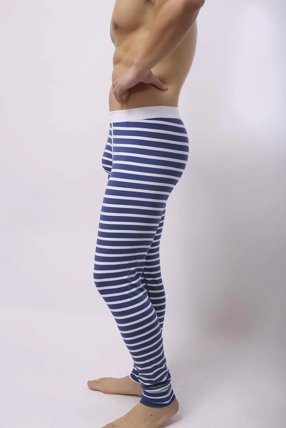 Men’s Cotton Pouch Underwear Long Johns Thermal Pants Bottoms Leggings