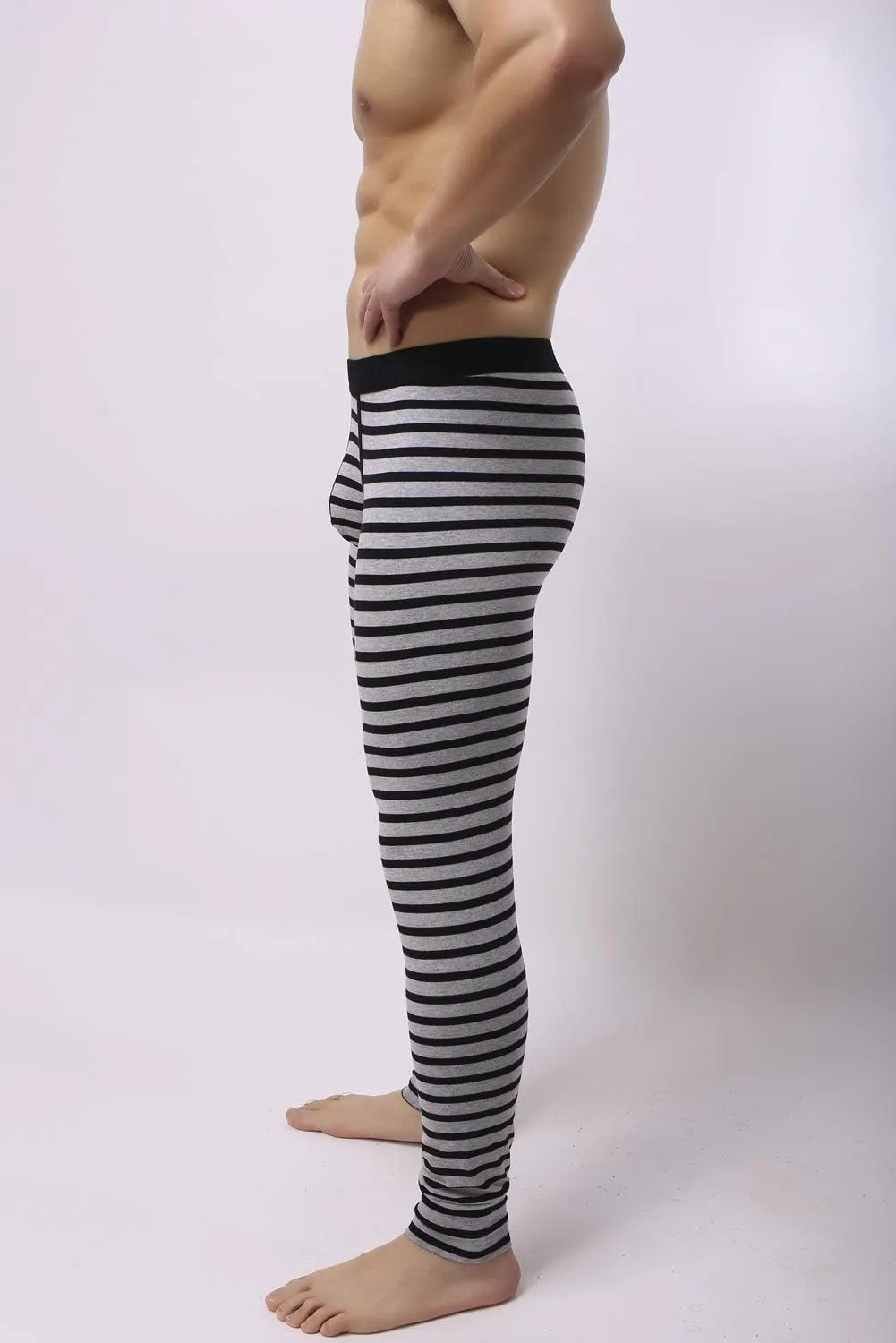 Men’s Cotton Pouch Underwear Long Johns Thermal Pants Bottoms Leggings