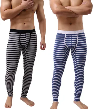 Men’s Cotton Pouch Underwear Long Johns Thermal Pants Bottoms Leggings