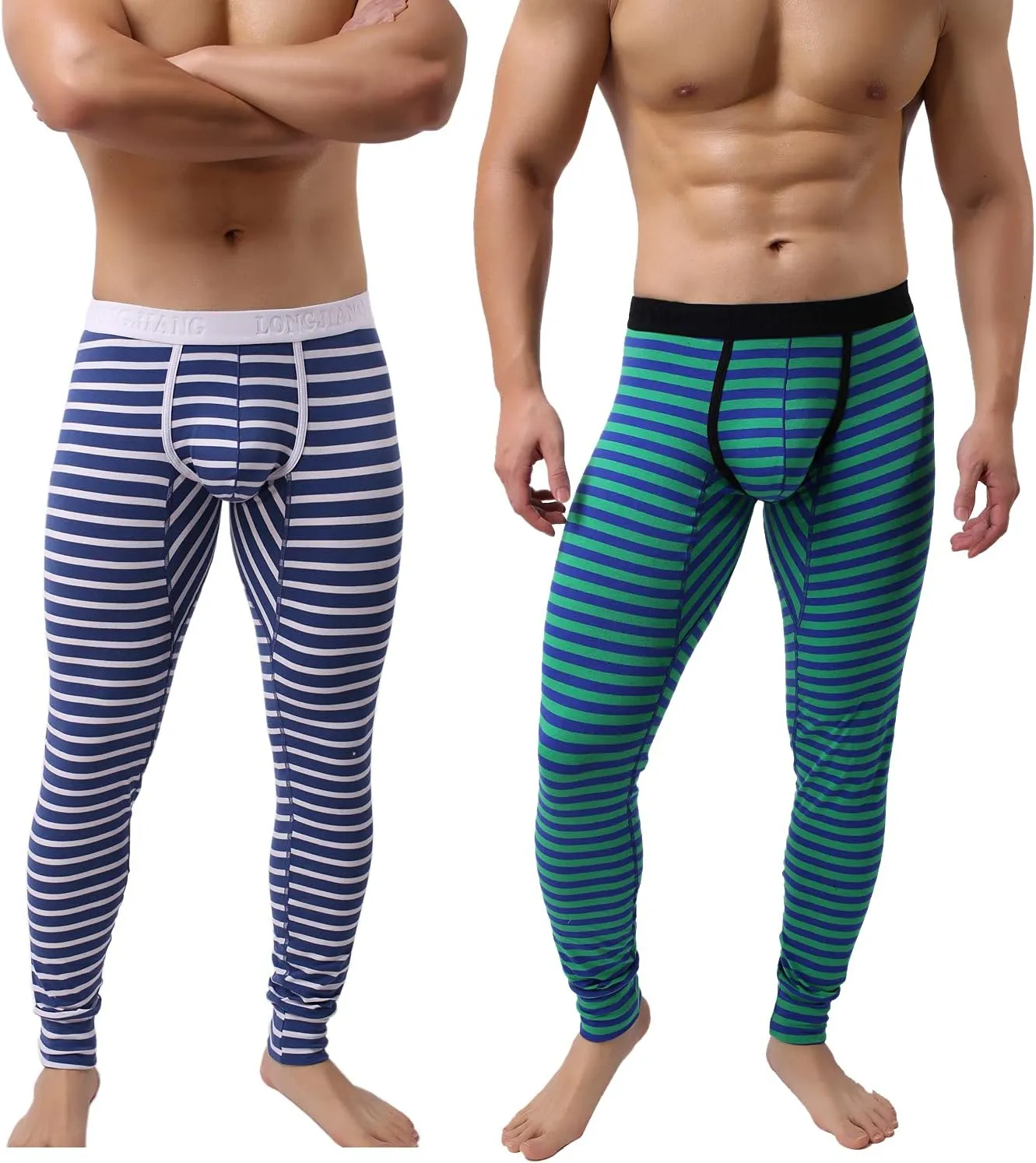 Men’s Cotton Pouch Underwear Long Johns Thermal Pants Bottoms Leggings