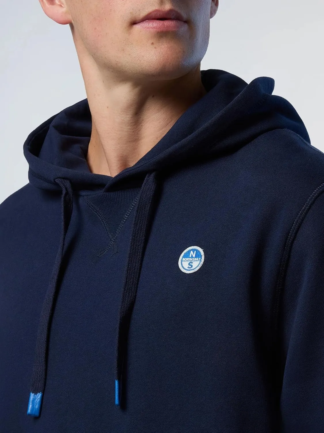 Men's Hooded Sweatshirt with Mini Logo and Pouch Pocket