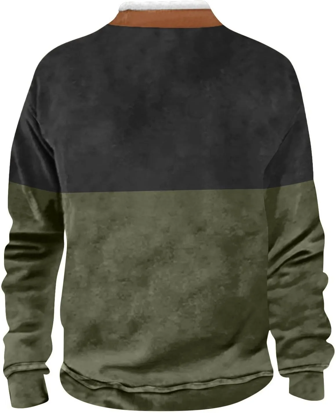 Men's Quarter Zipper Sherpa Sweatshirts 2025 Thermal Warm Sweater 1/4 Zip Stand Collar Cowboy Print Tactical Jacket