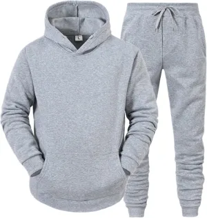 Men's Tracksuits Sets Sets Leisure Solid Color Sweater Pants Sports Suit Drawstring Zip Up Jackets Men Zip Up Hoodie