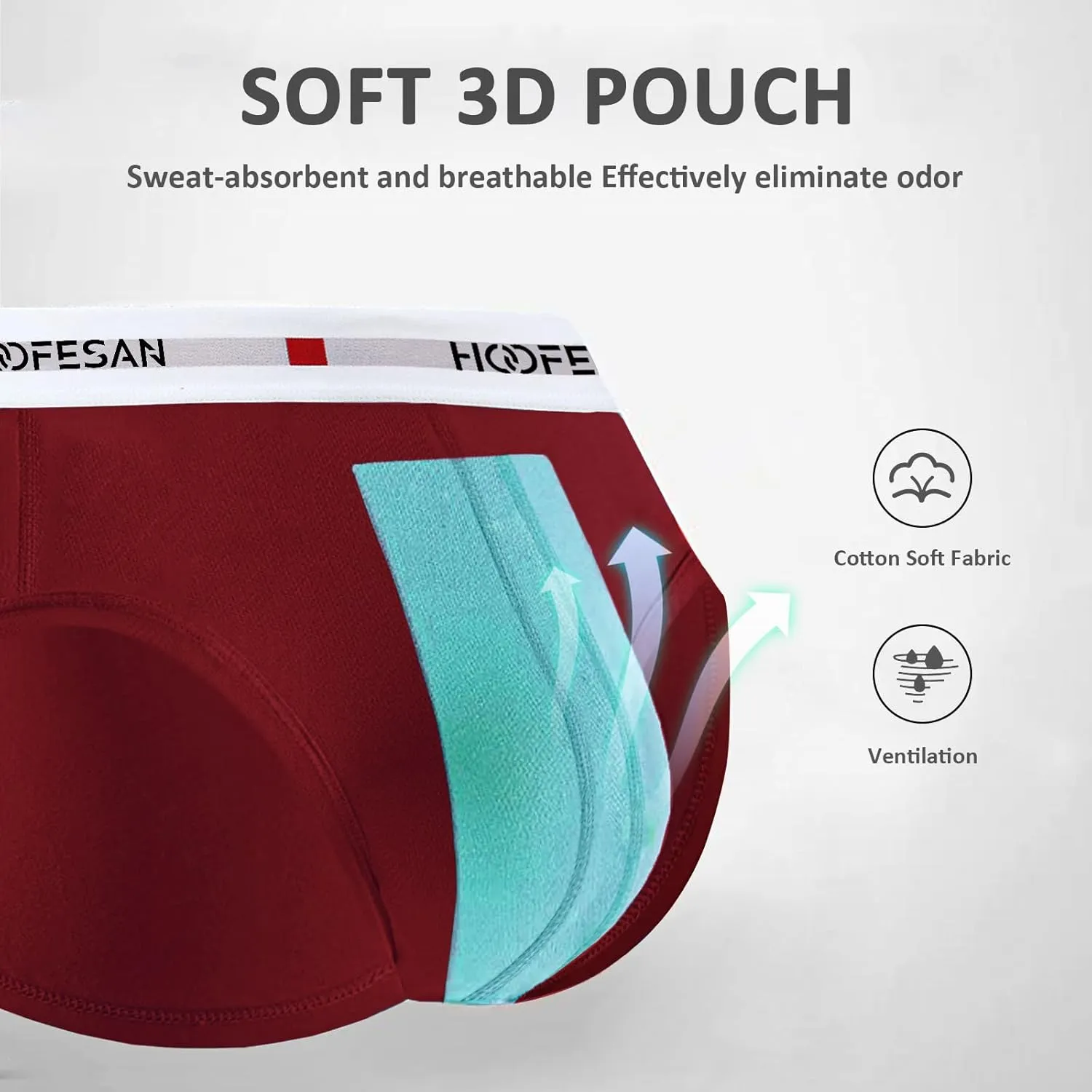 Mens Underwear Briefs Pack Stretch Cotton Low Rise Briefs for Men Wide Waistband Multipack