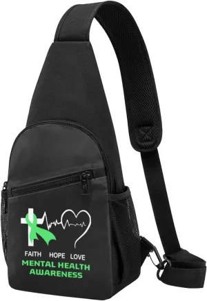 Mental Health Awareness Chest Pack Leisure Shoulder Crossbody Chest Bag