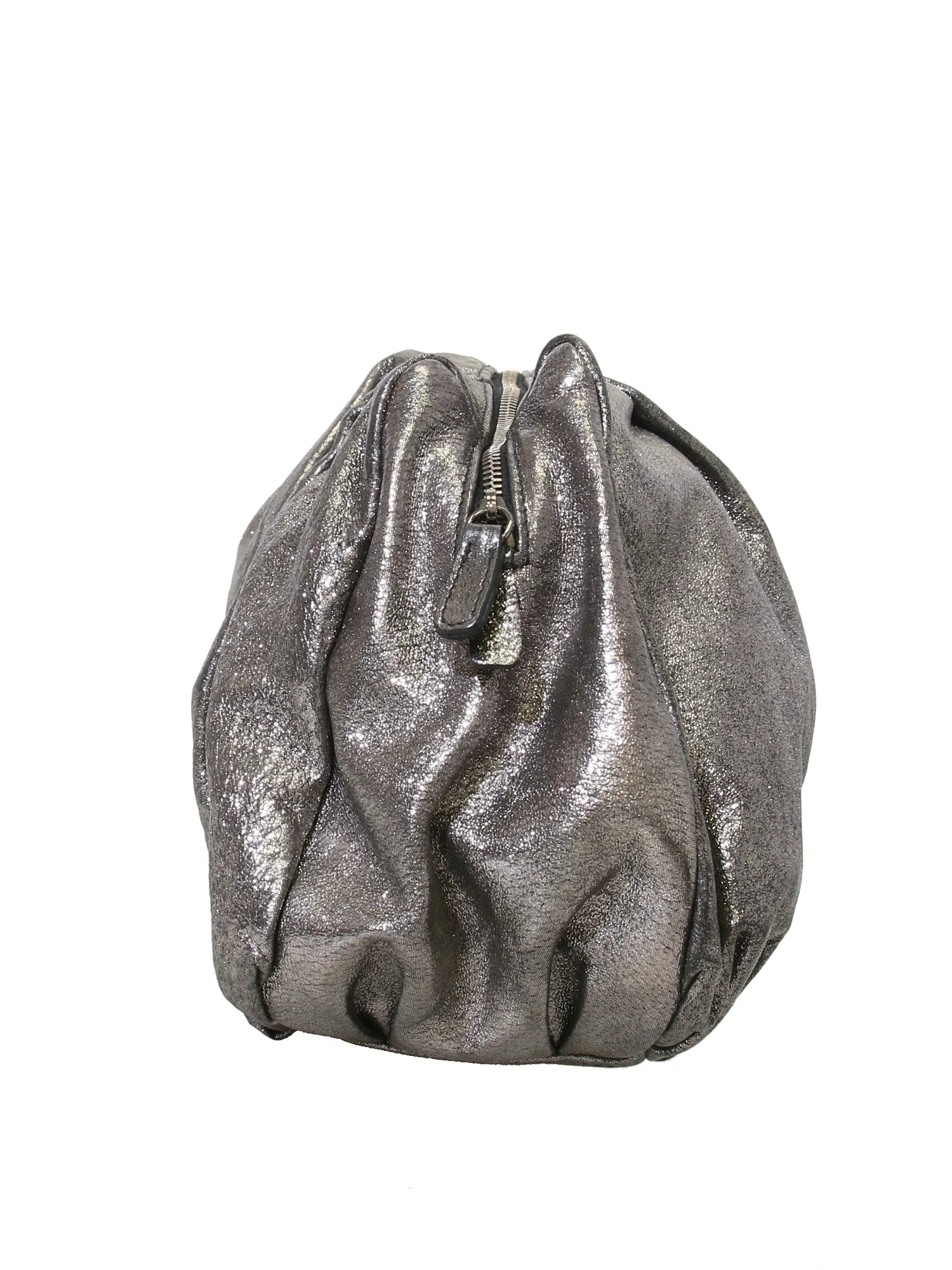 Metallic Leather Clutch Bag
