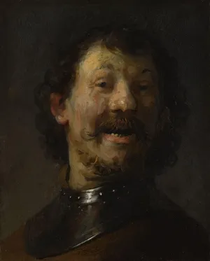 MHWZYTQFZ Famous Painting Artwork Wall Art Canvas Poster Print The laughing man.oil on copper on by Rembrandt van Rijn Famous Oil Painting for Living Room 60x90cm