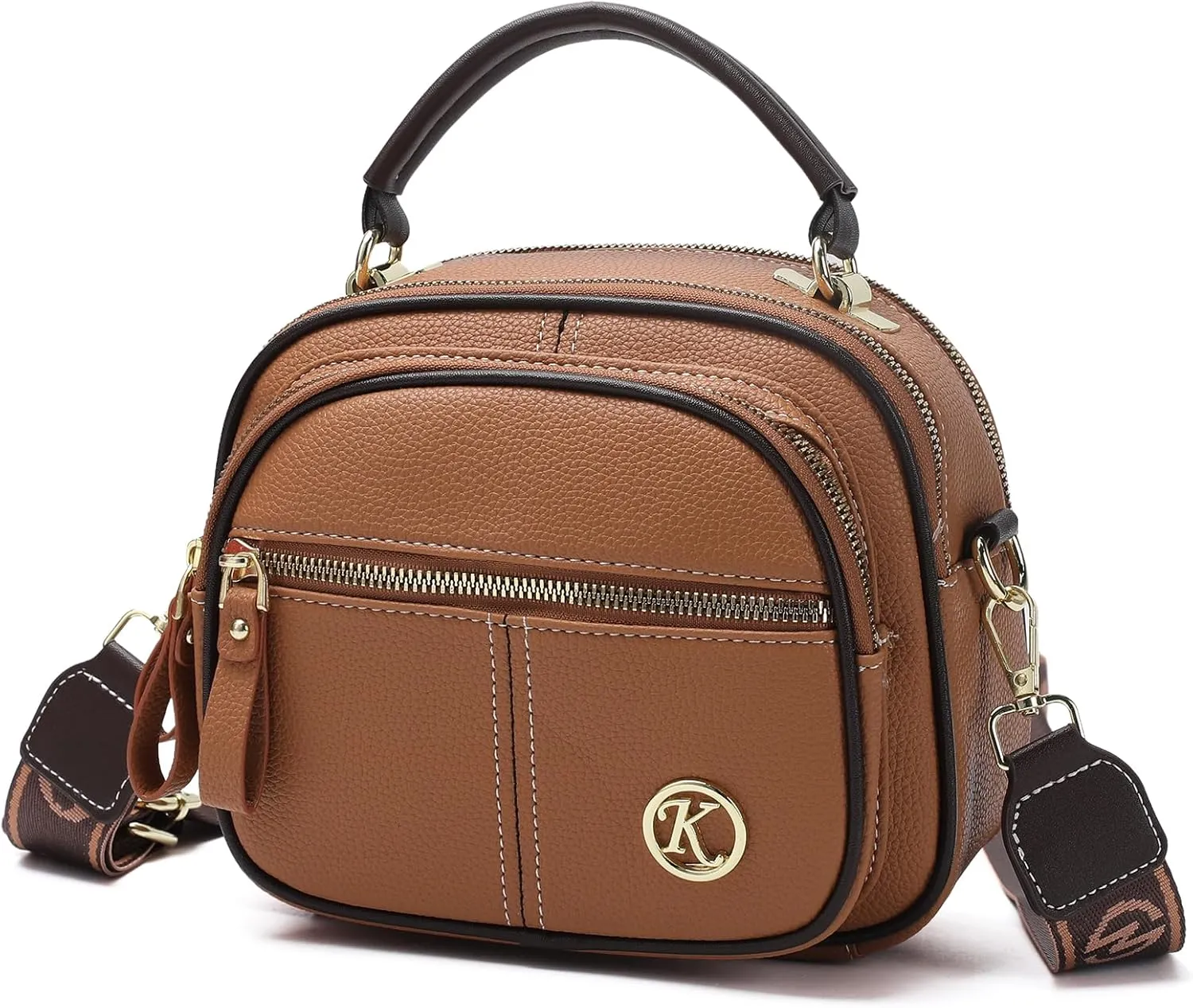 MHX Small Crossbody Bags Purses for Women, PU Leather Handbags Shoulder Bags with Adjustable Shoulder Strap