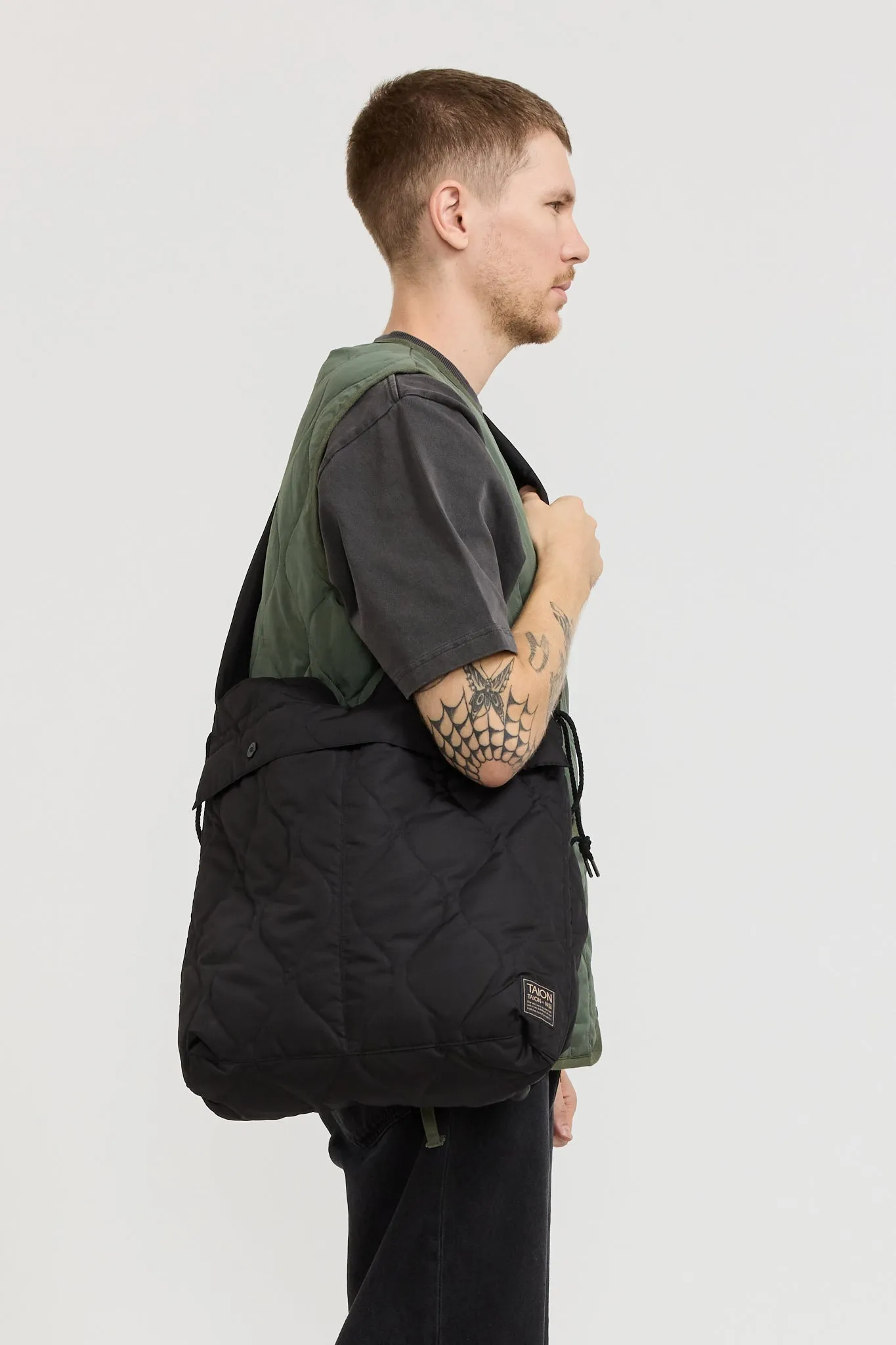 Military Down Helmet Shoulder Bag Black