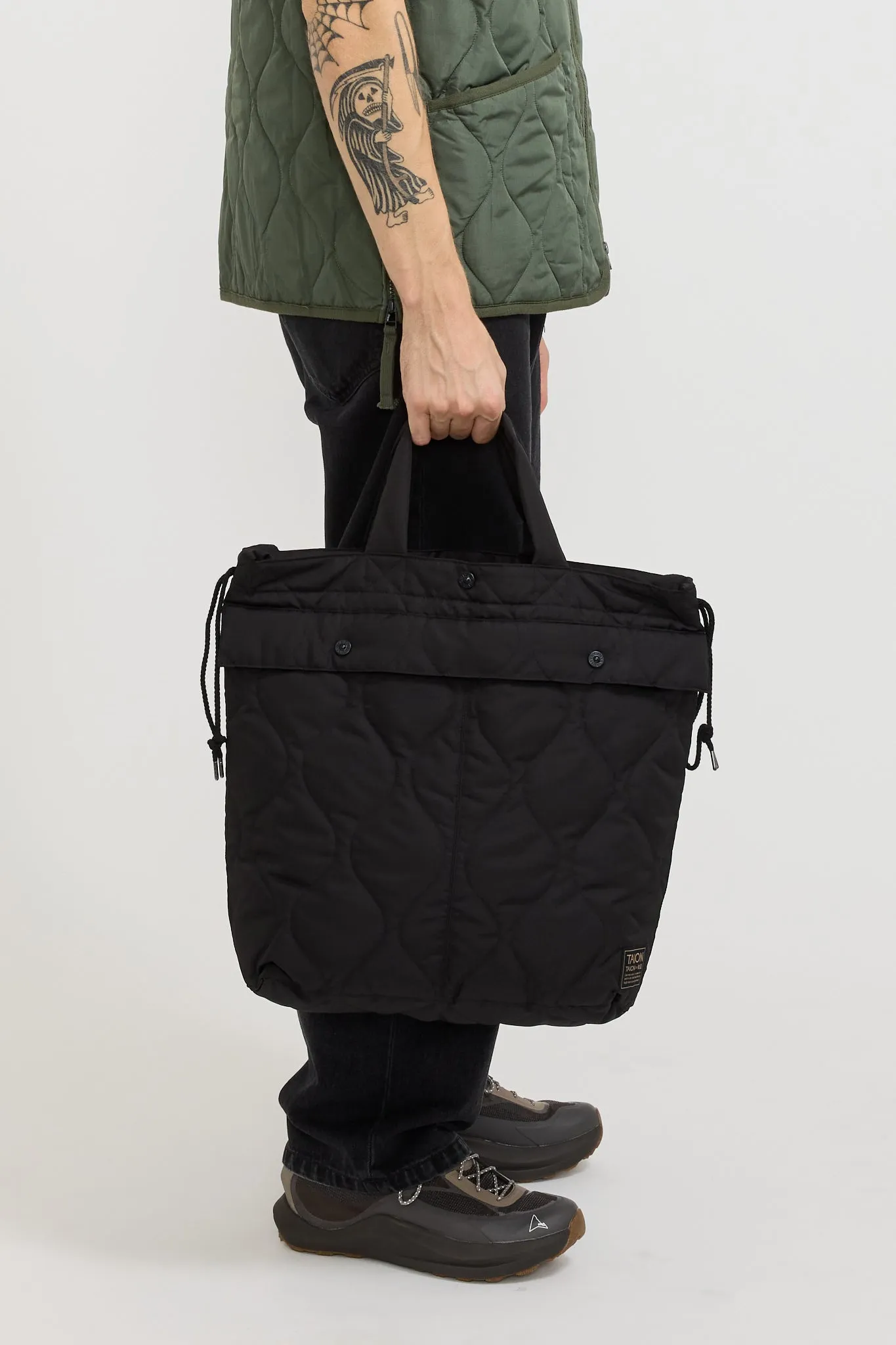 Military Down Helmet Shoulder Bag Black