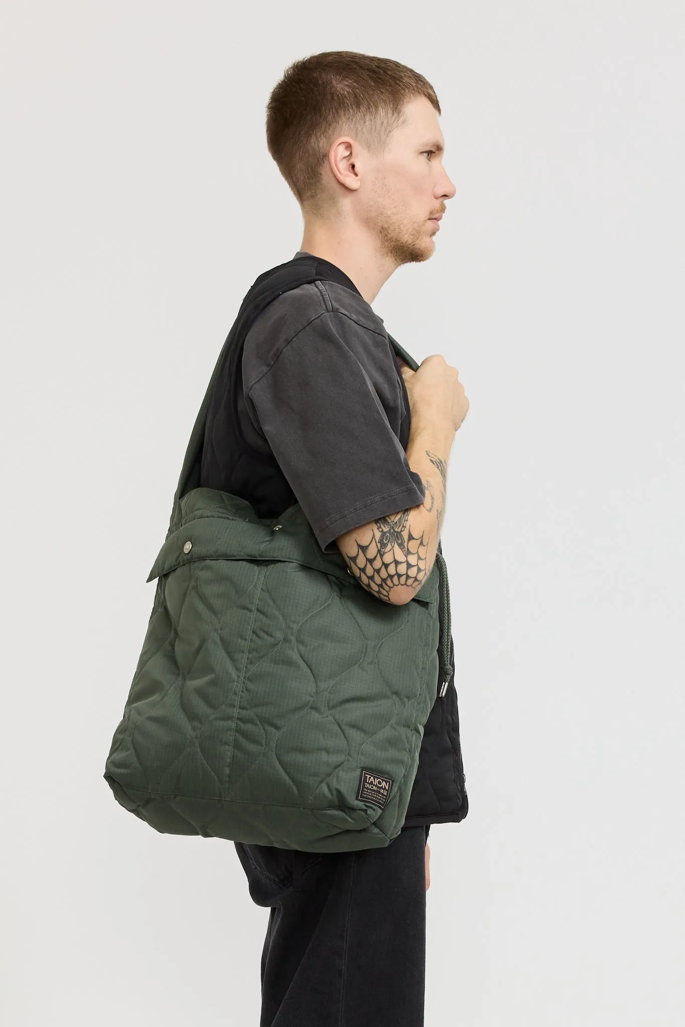 Military Down Helmet Shoulder Bag Olive