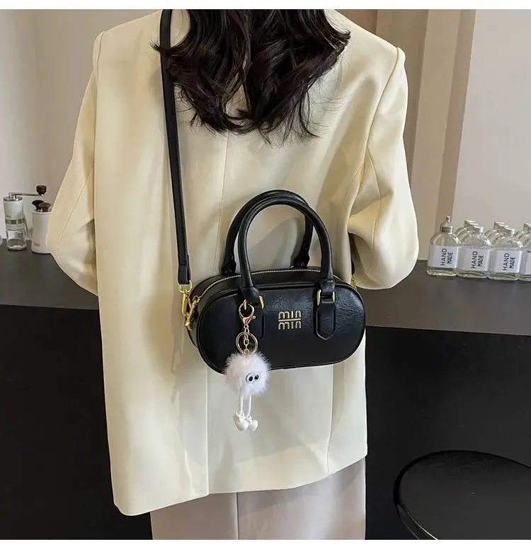 MIN MIN Women Leather Crossbody Bag Without Keychain 407