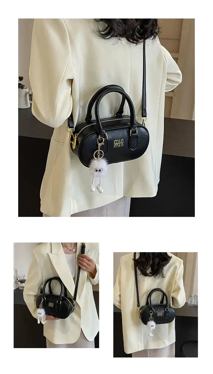 MIN MIN Women Leather Crossbody Bag Without Keychain 407