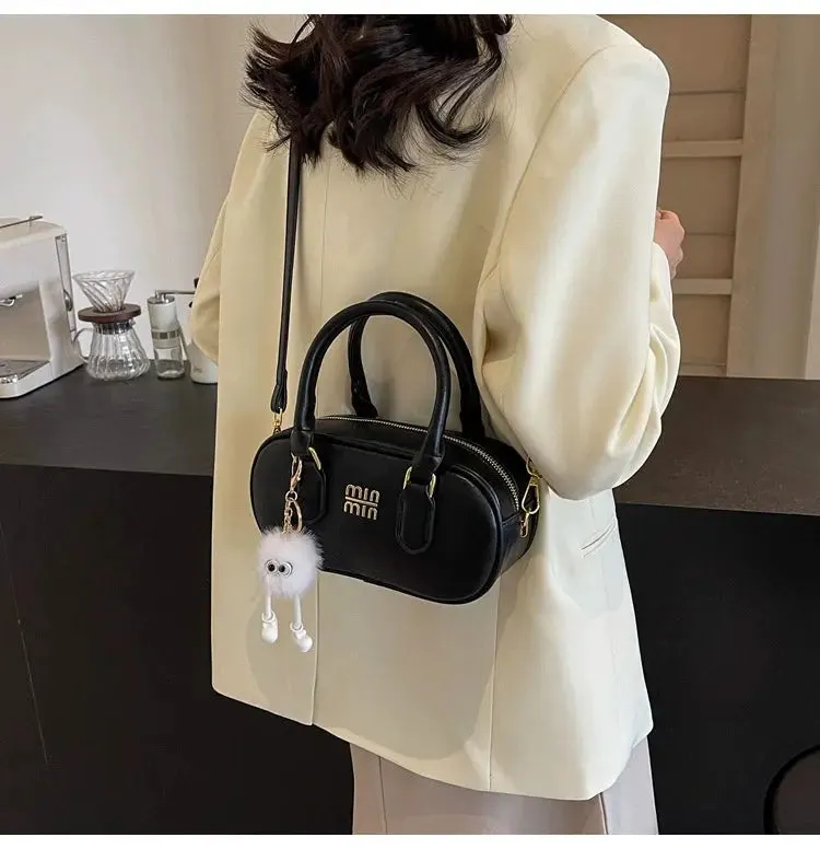 MIN MIN Women Leather Crossbody Bag Without Keychain 407