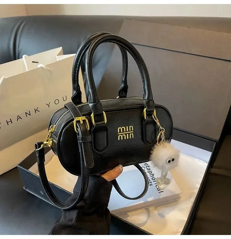 MIN MIN Women Leather Crossbody Bag Without Keychain 407