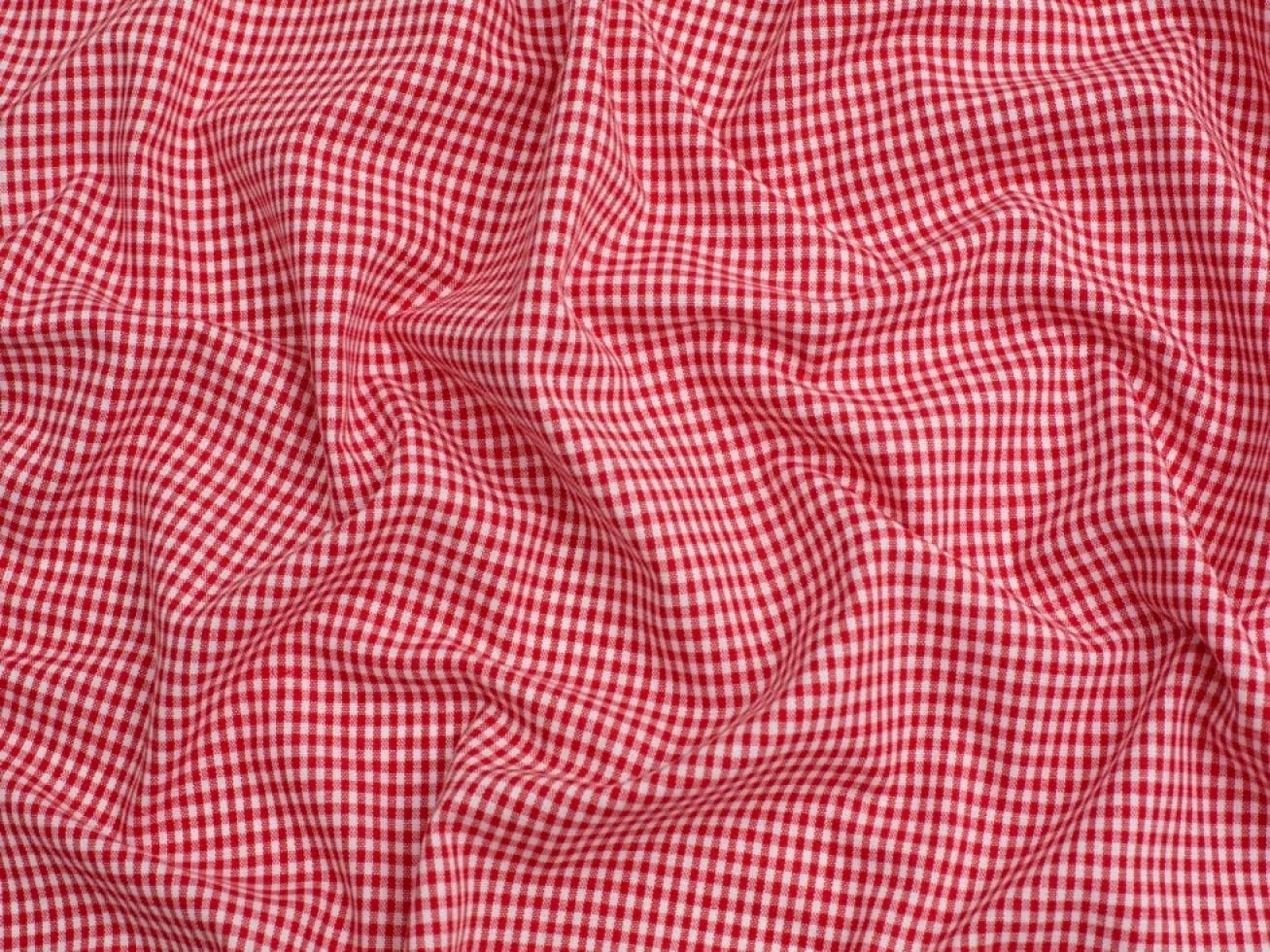 Minerva 1/8 inch 100% Cotton Gingham Fabric Red - per Yard