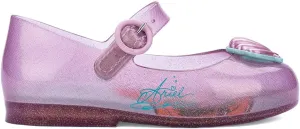 mini melissa Girl's Sweet Love   Disney Princess Mary Jane Jelly Flat for Toddlers & Babies - Jelly Shoes for Little Girls with Adjustable Strap & Side Buckle