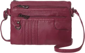 MINICAT Treble Pockets Small Crossbody Purse Cell Phone Purse Shoulder Bags for Women
