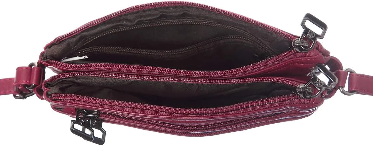 MINICAT Treble Pockets Small Crossbody Purse Cell Phone Purse Shoulder Bags for Women