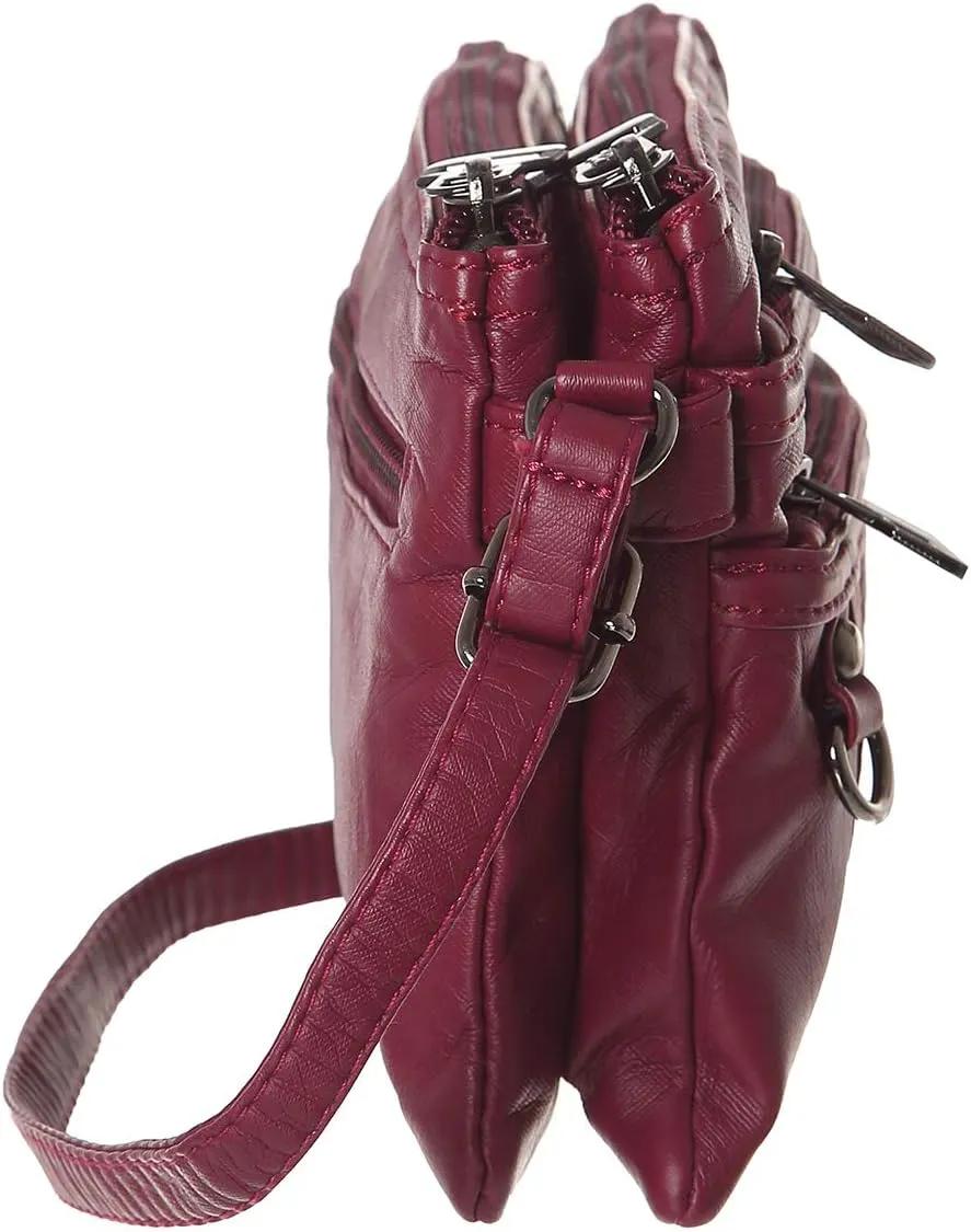 MINICAT Treble Pockets Small Crossbody Purse Cell Phone Purse Shoulder Bags for Women
