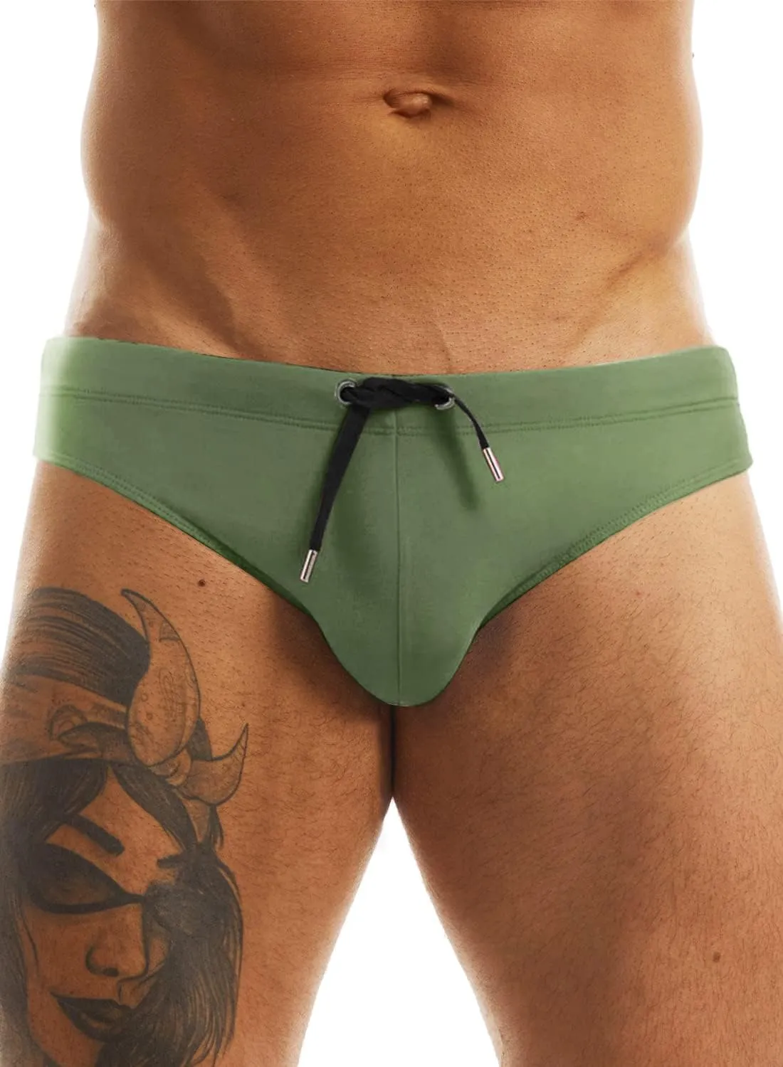 MIZOK Men's Swimwear Bikini Swimming Briefs Drawstring Swimsuits Board Surf Shorts Trunks