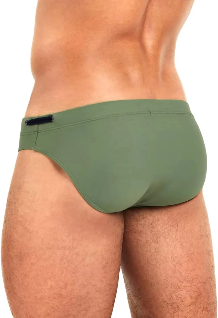 MIZOK Men's Swimwear Bikini Swimming Briefs Drawstring Swimsuits Board Surf Shorts Trunks