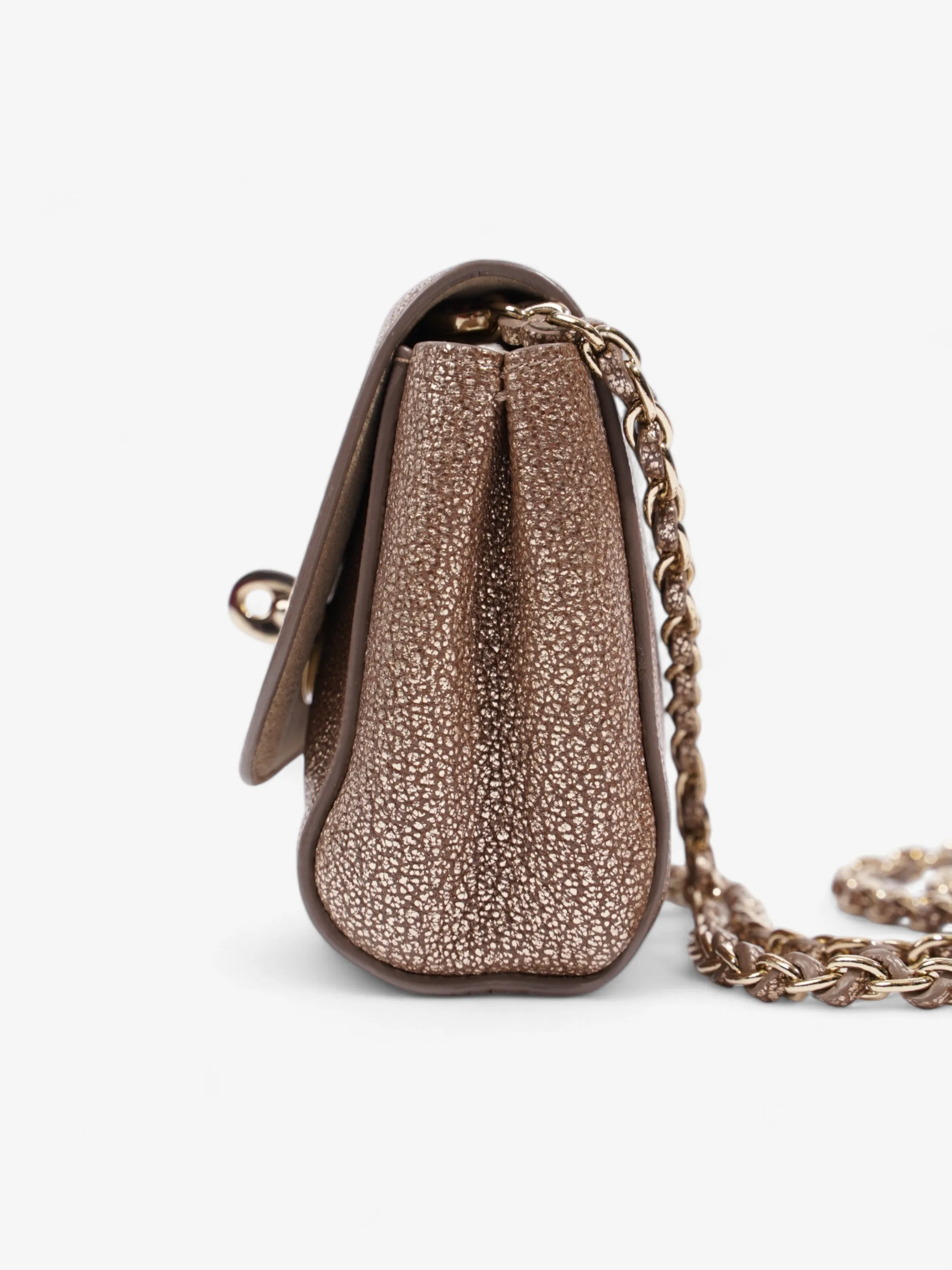 Mulberry Lily Metallic Mushroom Goatskin Leather Mini