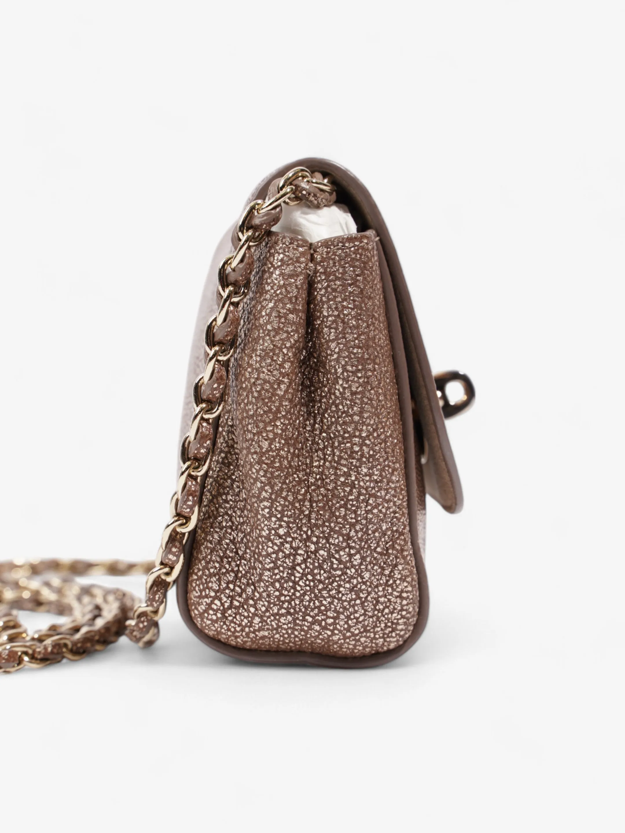 Mulberry Lily Metallic Mushroom Goatskin Leather Mini