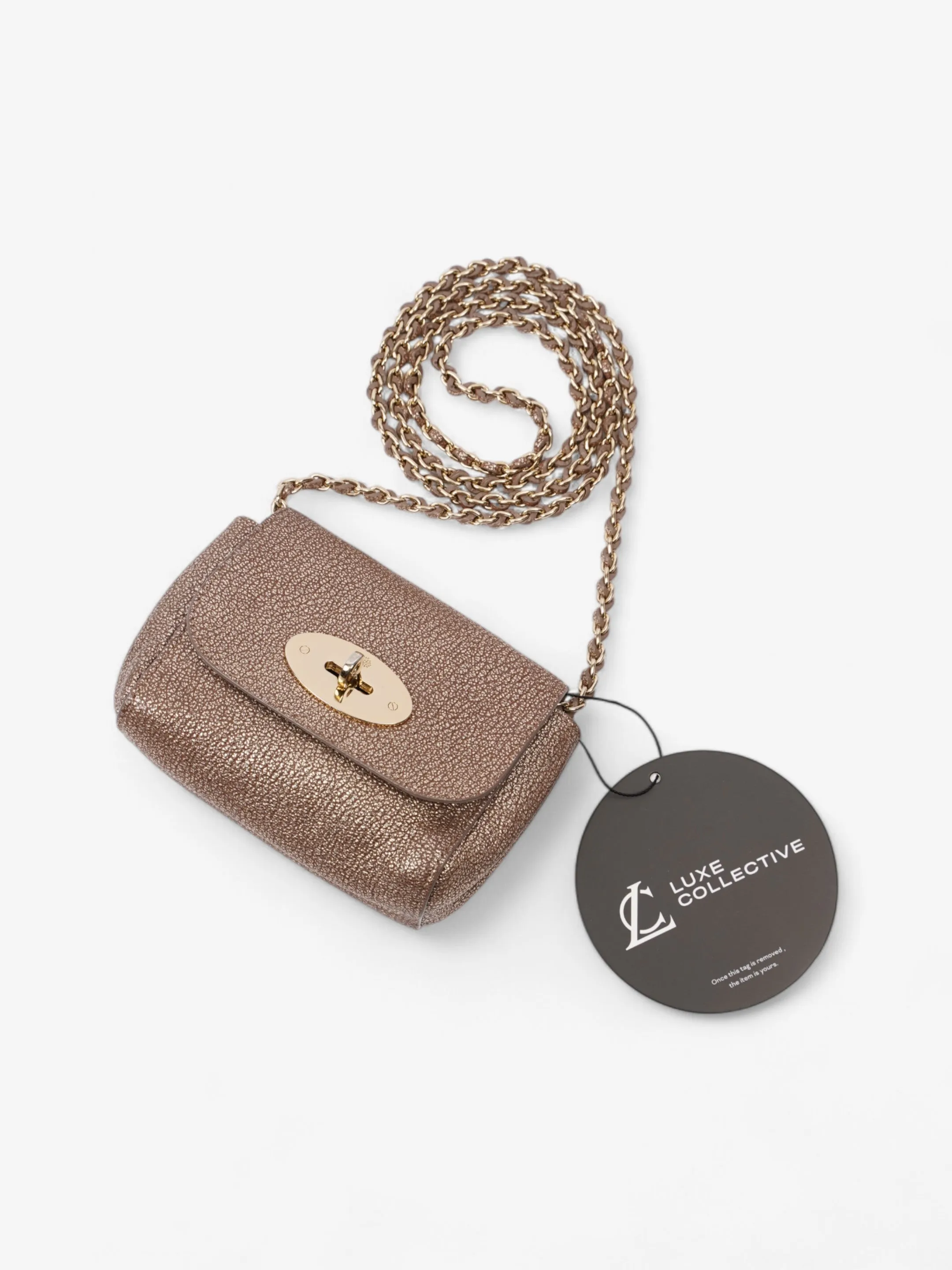 Mulberry Lily Metallic Mushroom Goatskin Leather Mini