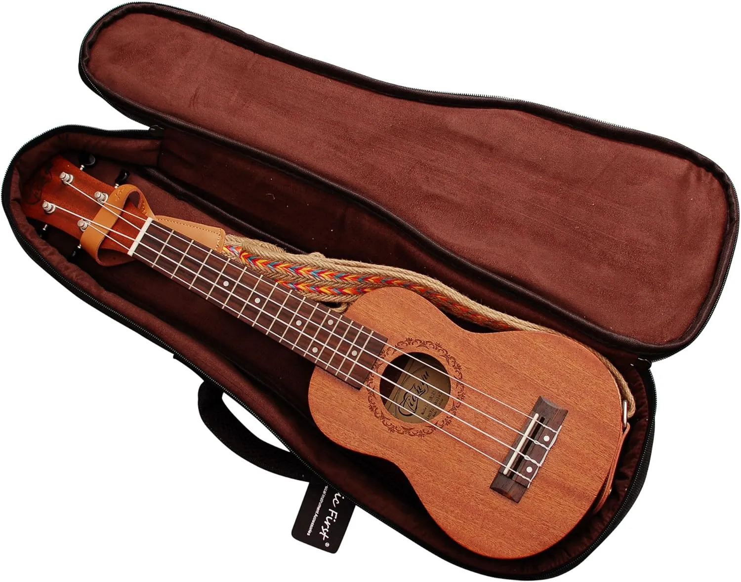 MUSIC FIRST Canvas Vintage Style "Fortune Cats (Maneki Neko)" Ukulele case ukulele bag ukulele gig bag (23~24 inch Concert, Fortune Cats)