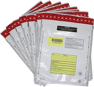 Nadex Tamper Evident Cash and Coin Bank Deposit Bags for Fraud Prevention, 12 x 16, Opaque, 500 Pack