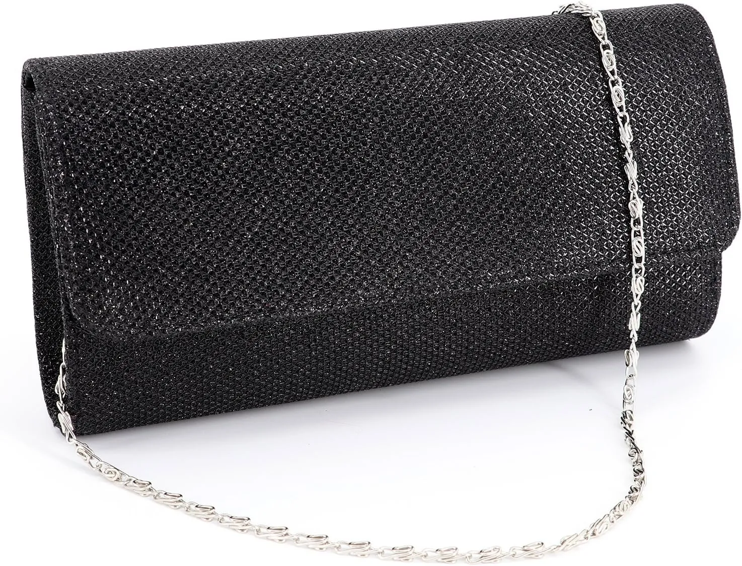 Naimo Flap Dazzling Small Clutch Bag Evening Bag With Detachable Chain