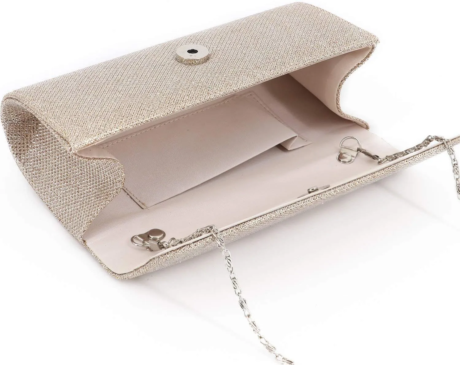 Naimo Flap Dazzling Small Clutch Bag Evening Bag With Detachable Chain