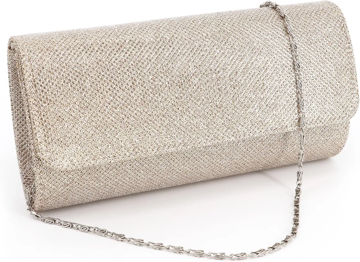 Naimo Flap Dazzling Small Clutch Bag Evening Bag With Detachable Chain