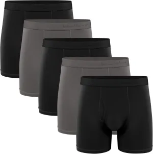 Natural Feelings Boxer Briefs Mens Underwear Men Pack Soft Cotton Open Fly Underwear