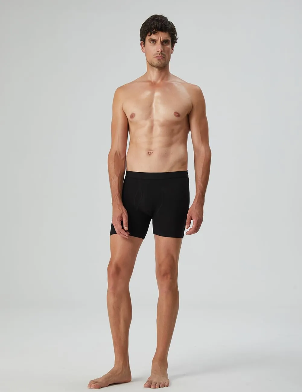 Natural Feelings Boxer Briefs Mens Underwear Men Pack Soft Cotton Open Fly Underwear