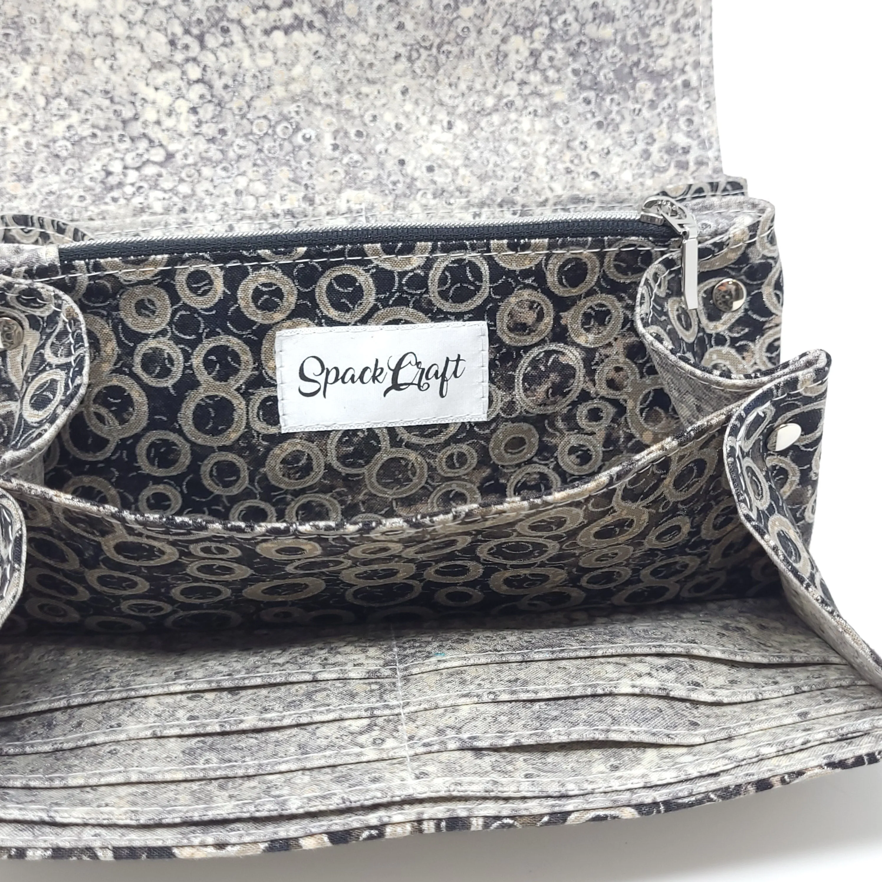 Necessary Clutch Wallet - Shimmer (Black, Metallic Silver)