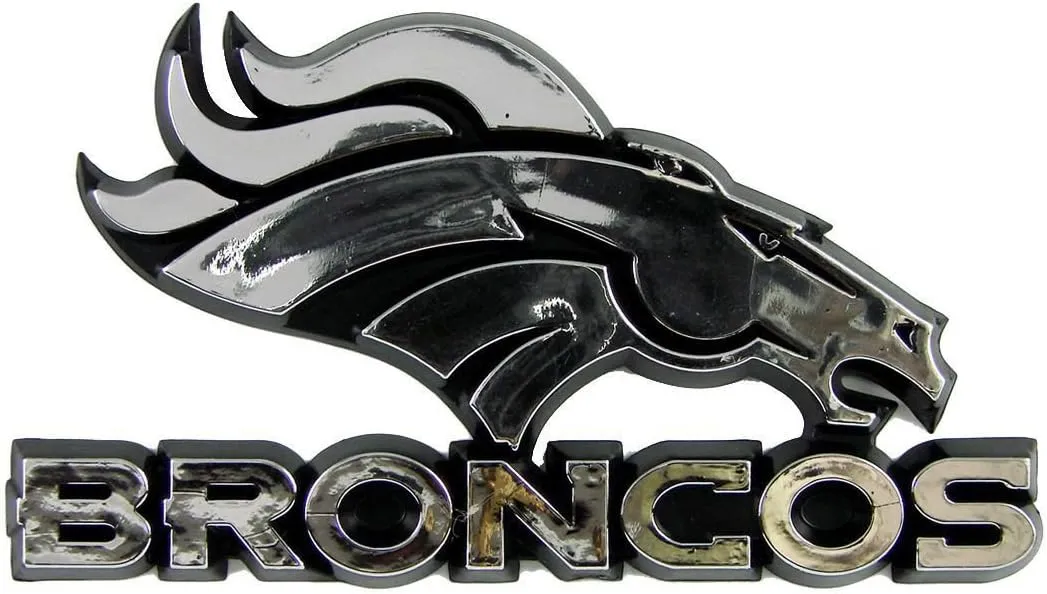 NFL Denver Broncos Auto Emblem -,Silver