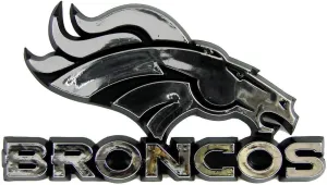 NFL Denver Broncos Auto Emblem -,Silver
