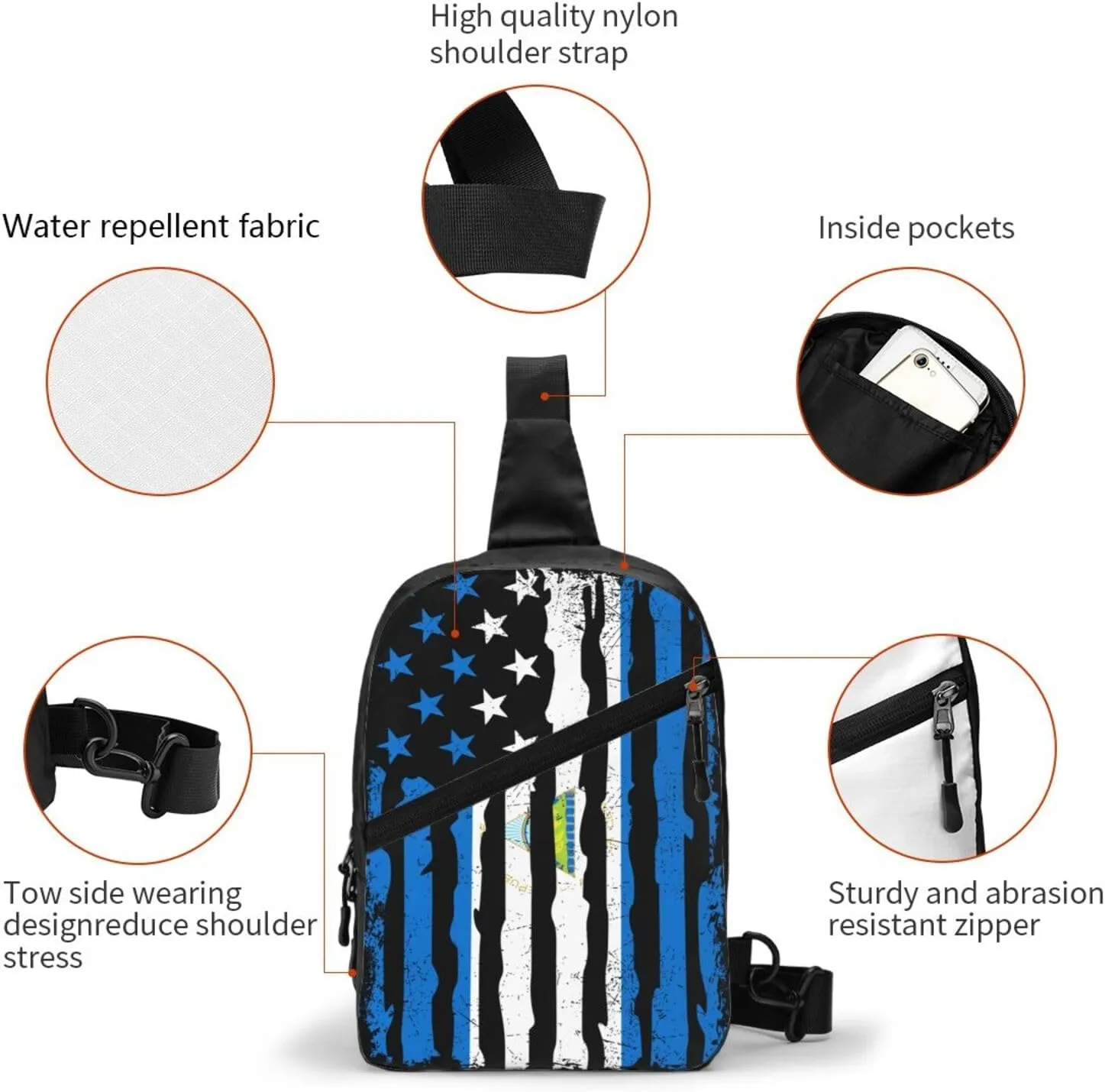 Nicaraguan American Flag Nicaragua Roots Crossbody Bag Portable Sling Bags Foldable Chest Daypack Reusable Sports Shoulder Backpack Diagonally Casual Rucksack Travel Bag