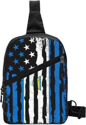 Nicaraguan American Flag Nicaragua Roots Crossbody Bag Portable Sling Bags Foldable Chest Daypack Reusable Sports Shoulder Backpack Diagonally Casual Rucksack Travel Bag