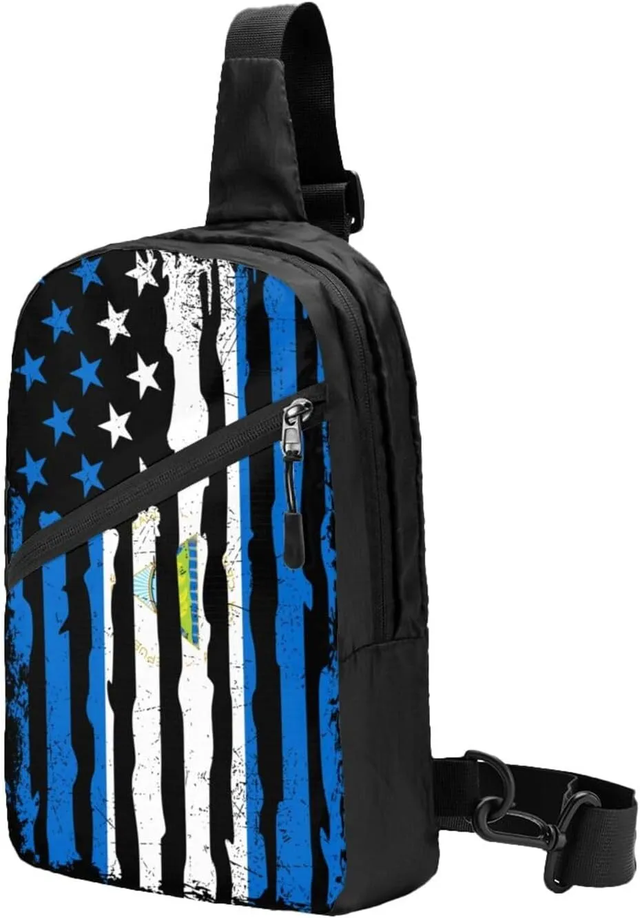 Nicaraguan American Flag Nicaragua Roots Crossbody Bag Portable Sling Bags Foldable Chest Daypack Reusable Sports Shoulder Backpack Diagonally Casual Rucksack Travel Bag