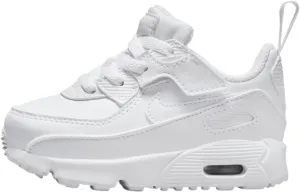 Nike Air Max 90 EasyOn Baby/Toddler Shoes (HF6359-102, Shown: White/Metallic Silver/White) Size 6