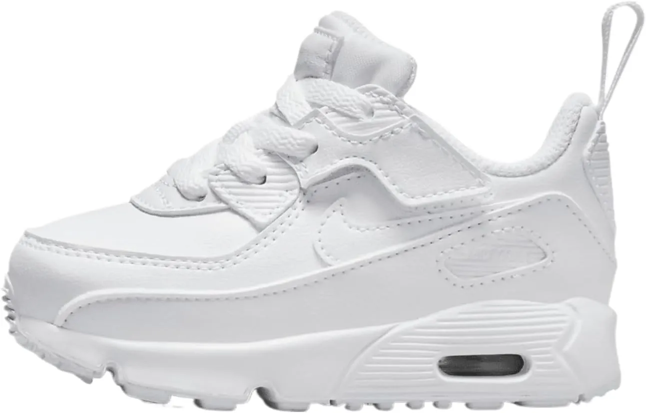 Nike Air Max 90 EasyOn Baby/Toddler Shoes (HF6359-102, Shown: White/Metallic Silver/White) Size 6